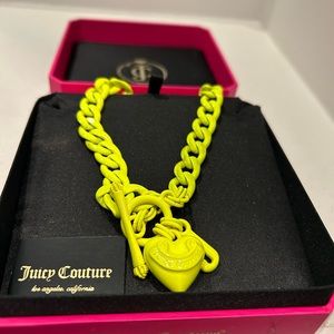 Neon yellow brand new juicy couture necklace